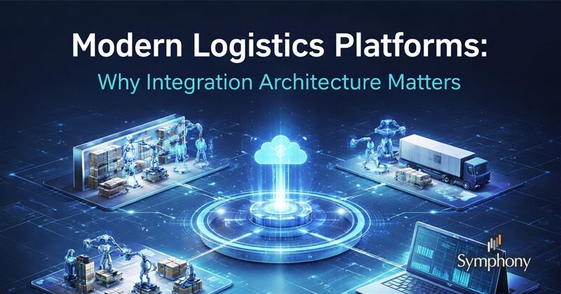 Modern logistics platform integration architecture diagram